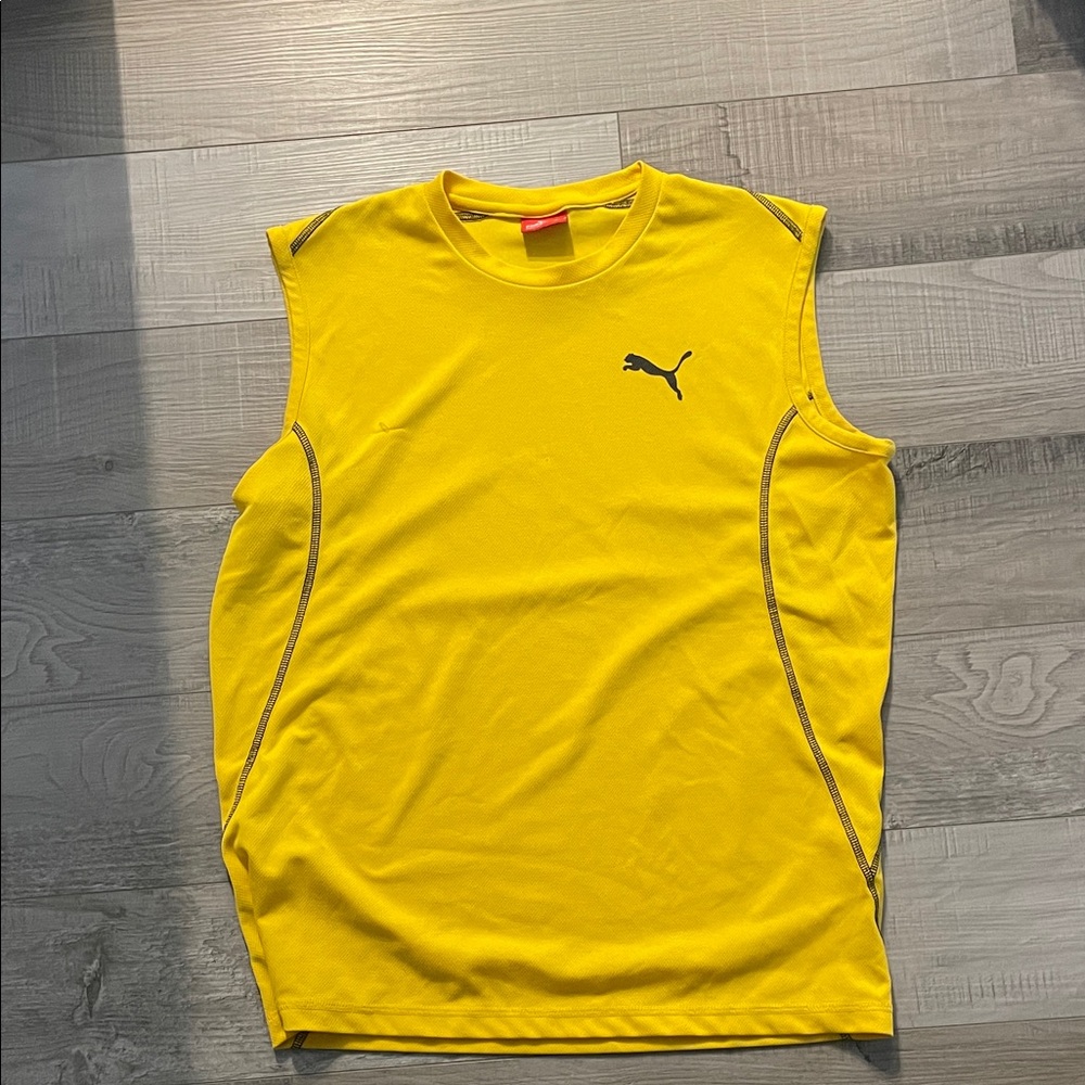 Puma Men's Bright Yellow Tank Top